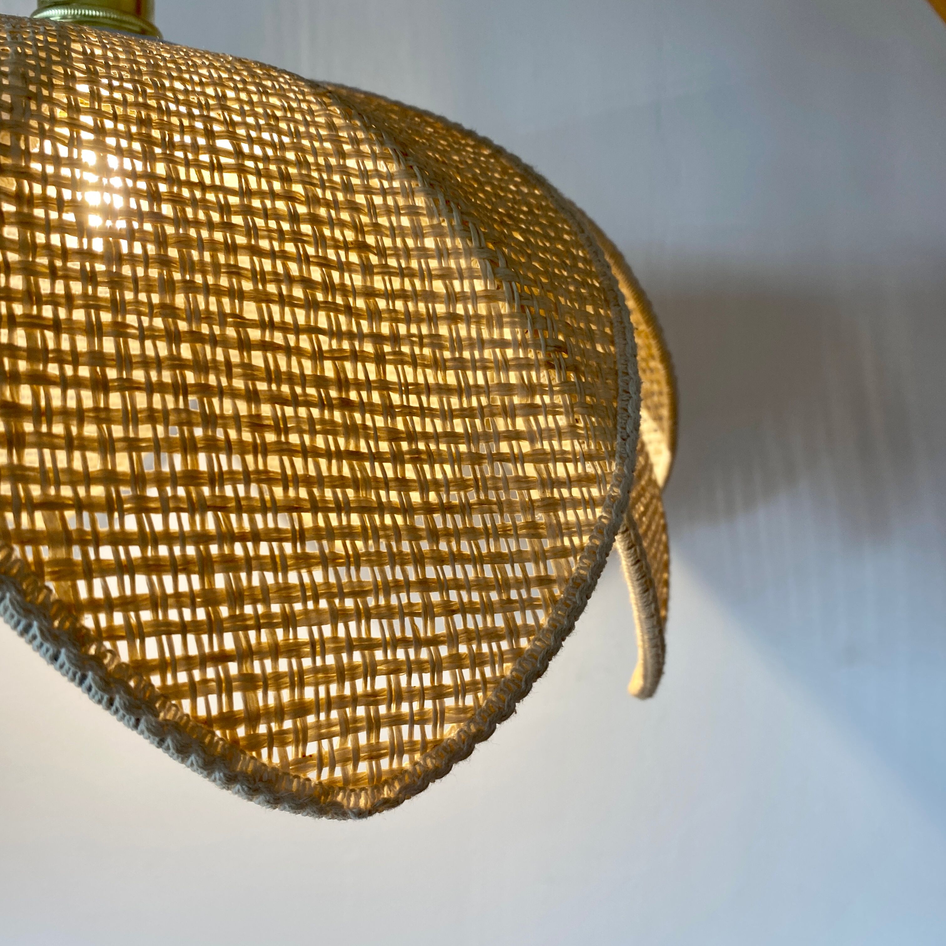 Vintage lotus flower pendant lamp