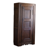 Armoire haute en chêne antique, fabriquée par un ébéniste français, fin du XIXe siècle