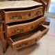 Louis XV style curved chest of drawers in rosewood 3 drawers and marble top