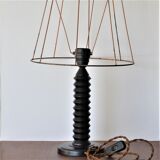 Turned wooden lamp foot
