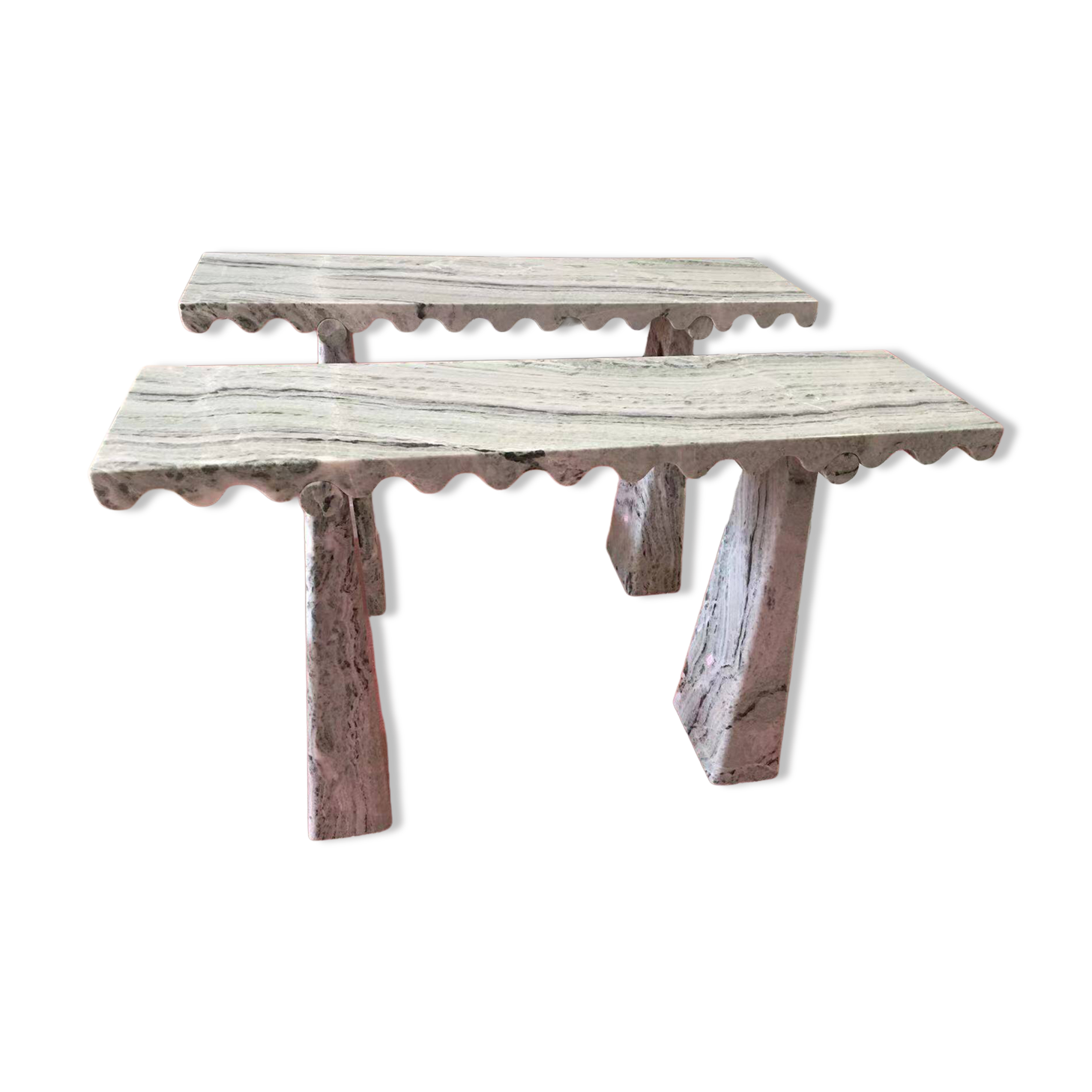 Console en marbre vert
