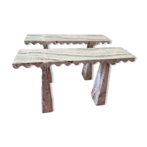 Console en marbre vert