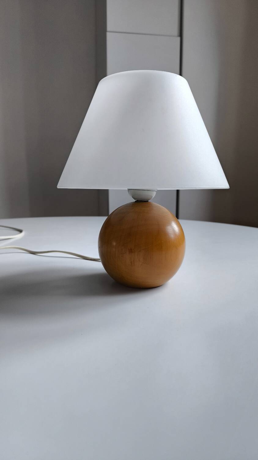 Solid wood ball lamp 1960