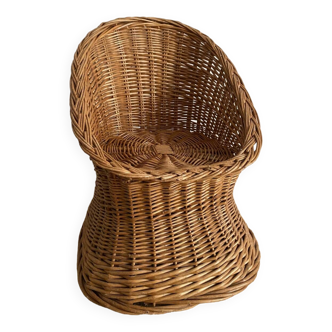 Children's rattan armchair from the 60s