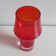 Red coloured glass vase Riihimaki Finland