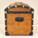 19th Century Domed Travel Trunk – Wood, Brass, Leather – Restored