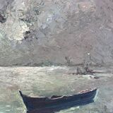 Painting by Marcel DURANS, light effect in Les Dombes (Ain)