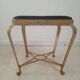 Pair of stools/poufs – Pierluigi Colli – gold painted wrought iron.