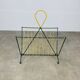 50s metal magazine rack with scoubidou