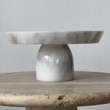 Marble pedestal dish