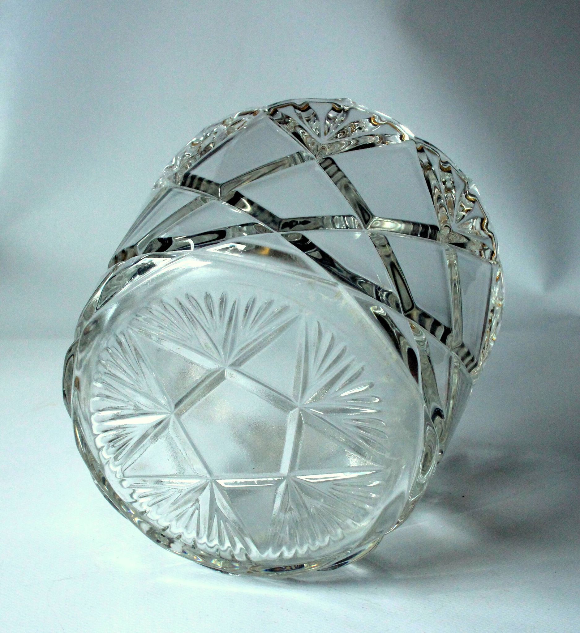Ice bucket from the 1930s - made of heavy lead crystal glass