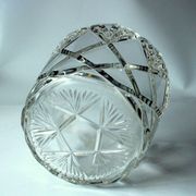 Ice bucket from the 1930s - made of heavy lead crystal glass
