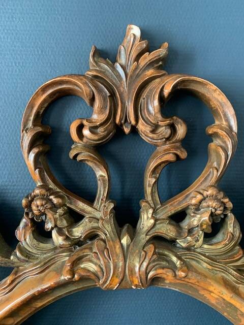 Cadre italien vert et or antique | Pour 7,25 x 9,5 pouces