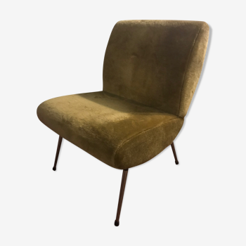 Fauteuil pelfran tissus vert vintage