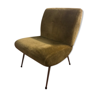 Fauteuil pelfran tissus vert vintage