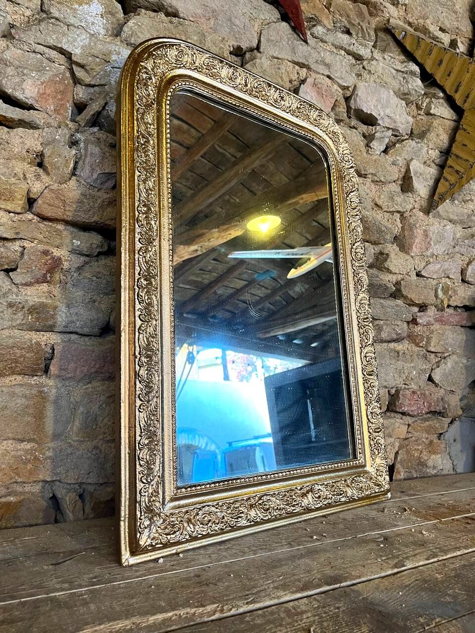 Ancien miroir doré Louis Phillipe