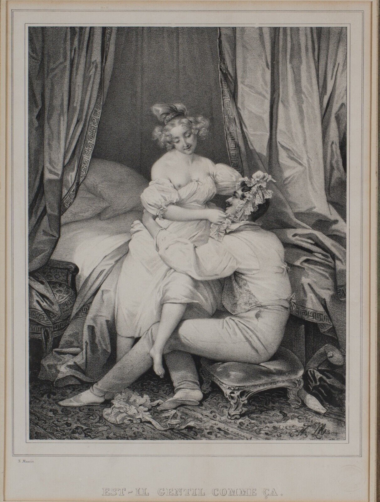 Pair of romantic prints Is he nice like that Maurin Del De Frey