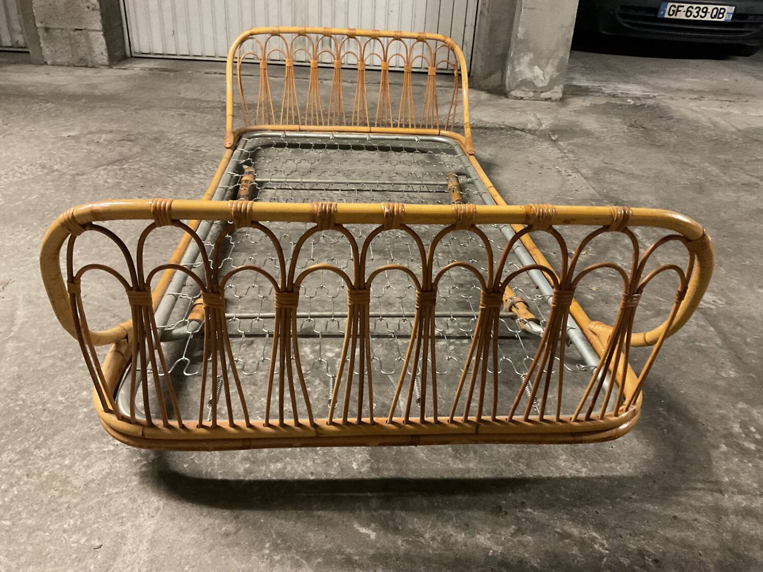 Rattan sofa bed AUDOUX MINNET 60s