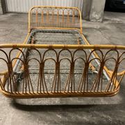 Canapé lit rotin AUDOUX MINNET années 60