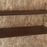 Vintage two-tier wall shelf string