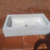 Macael white marble sink