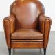 Sheepskin Leather Art Deco Style Design Armchair