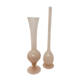 Duo soliflores pink opaline, 1970