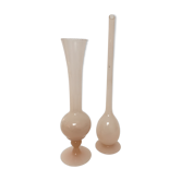 Duo soliflores opaline rose 1970