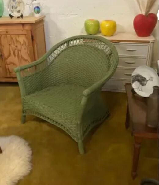 Paire de fauteuils rotin