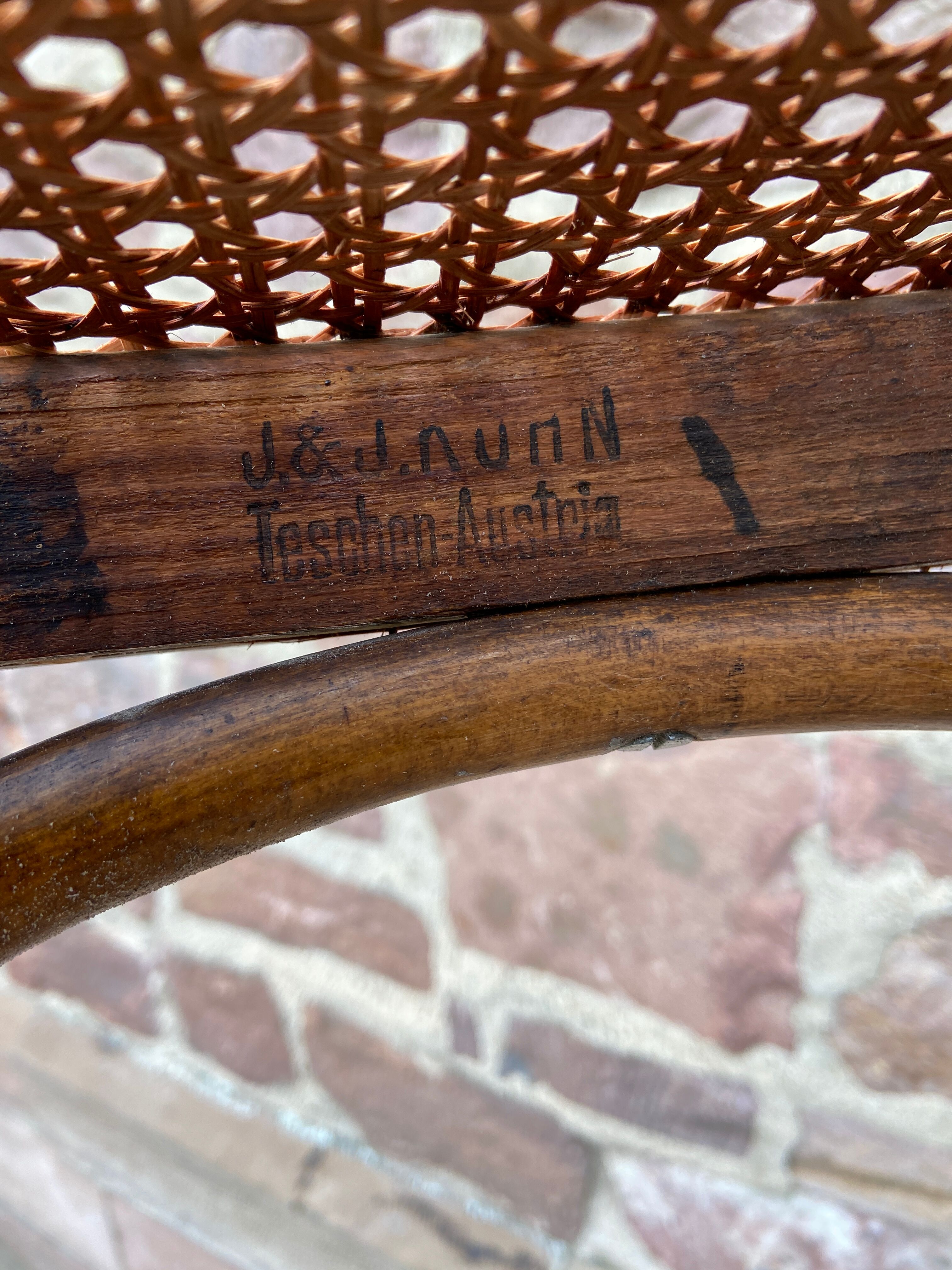 Viennese curved wooden chair 19th J J Kohn