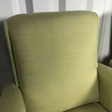 Paire de fauteuils vintages scandinaves 1960 vert