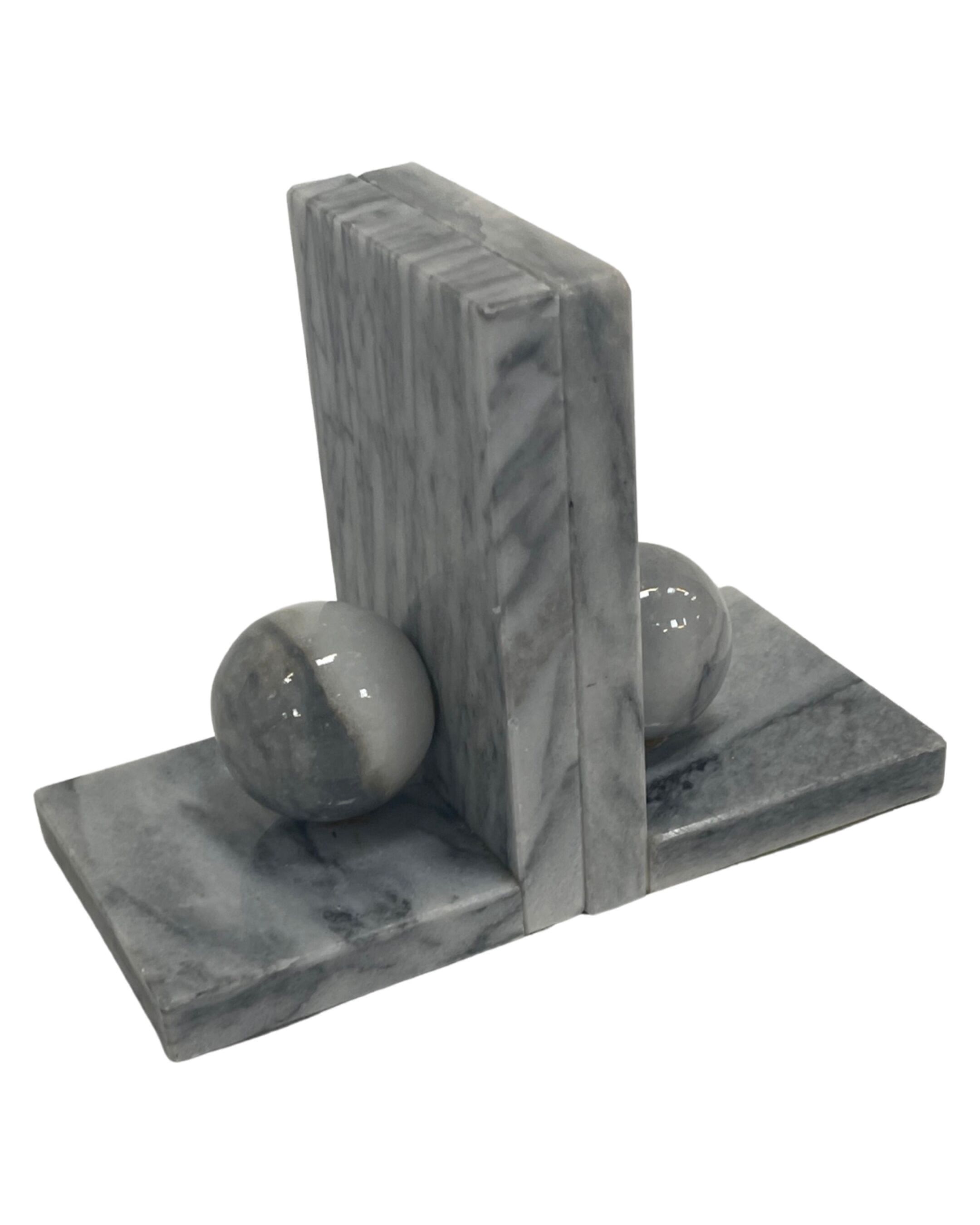 Vintage bookends marble 80s design bookend