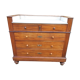 Commode antique, acajou poli et marbre