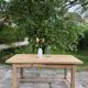 Table de ferme rénové 180cm double tiroir