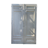 Double porte de placard Art Déco en sapin patiné Xx siècle