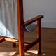 Vintage armchair for children in solid wood and thick canvas - Brutalist style
