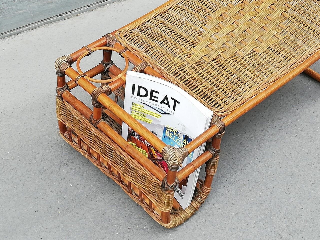 Vintage rattan coffee table