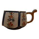 Quimper earthenware 6-sided cup