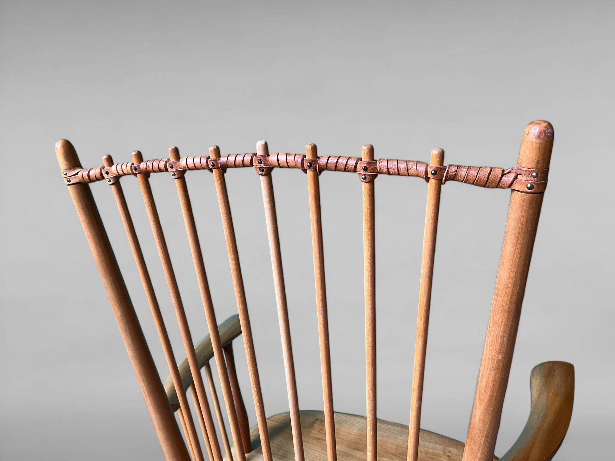 Chaise à dossier haut par Albert Haberer pour Hermann Fleiner