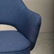 Eero Saarinen Executive Armchair in Blue Bouclé fabric for Knoll International