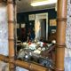 Miroir en bambou vintage 37x41cm