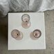 Set of 3 vintage pink champagne flutes H22
