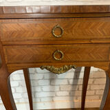 Bedside table in Louis XV style marquetry