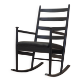 Fauteuil à bascule en hêtre, design danois, années 1970, production : Danemark