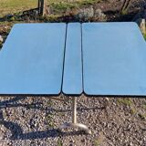 Blue formica folding table
