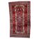 1920s handmade antique wool floral medallion rug, red, 87 × 151 cm - 1C1297
