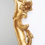 Baroque mirror in golden resin