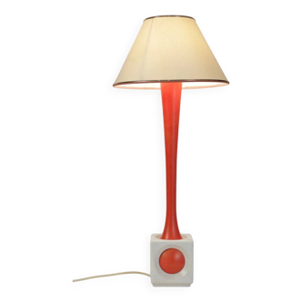 Painted wooden lamp, 1960s