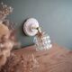 Small chiselled glass wall light