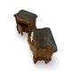 art deco walnut serpentine nightstands, 1920s